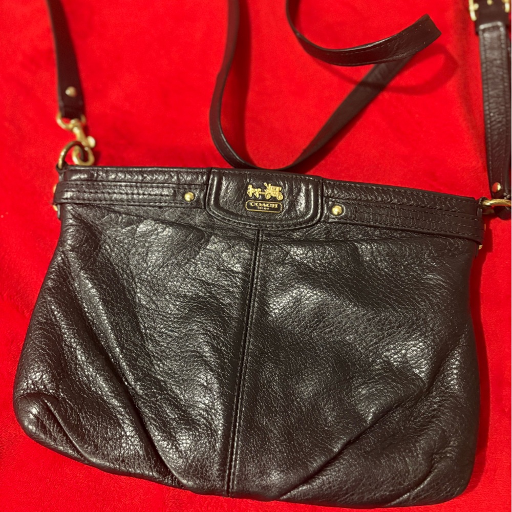 Coach Black Leather Women's Crossbody Bag
